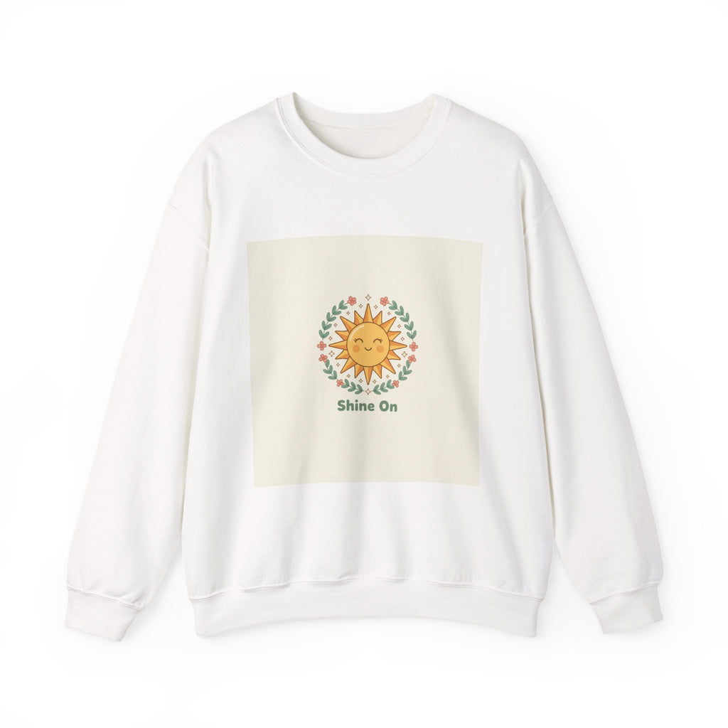 Crewneck Sweatshirt — "Shine On" Sun Floral Graphic
