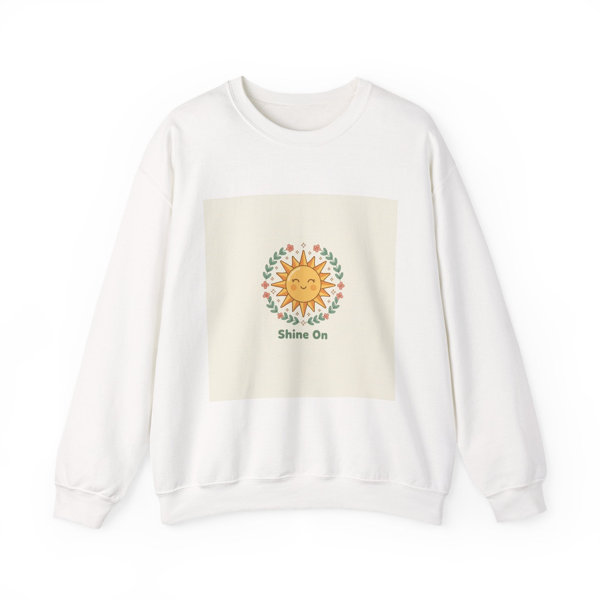 Crewneck Sweatshirt — "Shine On" Sun Floral Graphic