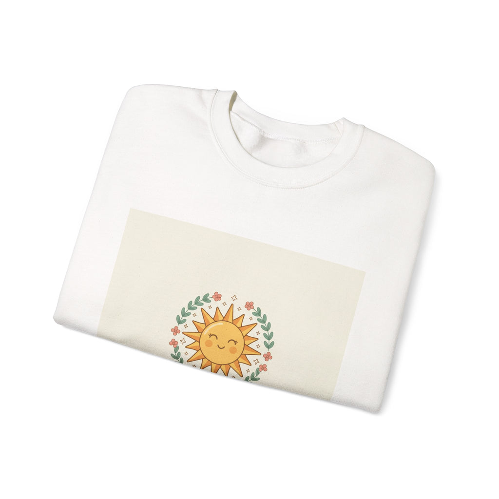 Crewneck Sweatshirt — "Shine On" Sun Floral Graphic